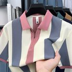 product_image_name-Fashion-Men's Striped Shirts Short-sleeved Polo-1