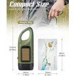 Generic nd Crank Solar Flashlight, LED Torch, 3-Light Portable Keychain for Camping Hiking Emergency (Green) - image 7
