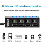 Generic 4-Ports USB Hub High Speed ON/Off Individual Switch with LEDs Compatible for All USB Device - image 2