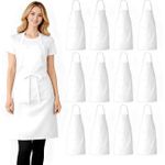 Aprons 1pc with Pockets, Unisex Apron with Extra Long Ties for Chef, Cooking Classes, Painting, BBQ