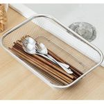 Generic Stainless Steel Mesh Basket - Rectangular Strainer Colander for Fruits and Vegetables, Multi-Function Kitchen Tool - image 4