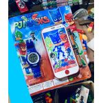 Blue led digital wristbands with telephone toy watch and telephone for kids children 