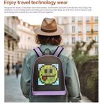 product_image_name-Loy Bags-LED Dynamic Advertising Display Backpack for Children & Ladies Waterproof Oxford Material PVC Zipper Smart School Bag BLUE APP Controlled-3