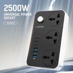 LDNIO 2500W Universal Power SOCKET Support 20W PD Fast Charging+ 3 Type C and 3 USB PORT - image 2