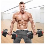 Generic 20KG Dumbell Set Adjustable Dumbbells Set Weights With Barbell Extension