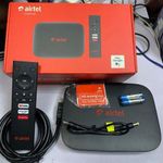 Airtel Android Smart Box tv With Inbuilt Router And Unlimited Browsing  plus power bank backup 