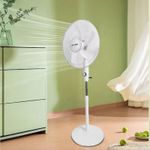 Generic 16inches Electric Rechargeable standing Fan With Solar Panel - image 4