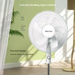 Generic 16inches Electric Rechargeable standing Fan With Solar Panel - image 5