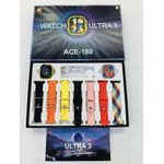 Generic Luxury ACE-180 Gold Smartwatch + 7 Silicone Straps