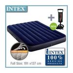 product_image_name-Intex-Inflatable 2 Person Classic Downy Airbed With Pump - Blue.-3