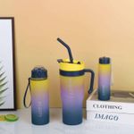 Generic 3in1 Large Capacity Bottle And Tumbler Cup With Straw - image 2