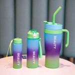 Generic 3in1 Large Capacity Bottle And Tumbler Cup With Straw - image 3
