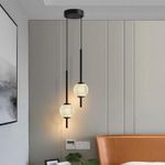 Modern Minimalist Dual-Light Crystal Globe Bedside Pendant