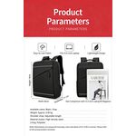 Generic Men's Multifunctional Backpack – USB Charging Laptop Backpack for Work & Travel - image 6