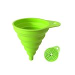 ShebSheb 2PCS Funnels for Kitchen Use, Food Grade Silicone Collapsible Kitchen Funnel