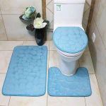 product_image_name-Generic-3-piece purple non-slip shaggy toilet mat set.-1