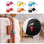 Fashion Suitcase Locks with Keys, 6 Pack Multicolor Metal Luggage Padlocks - image 5