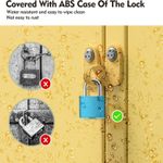 Fashion Suitcase Locks with Keys, 6 Pack Multicolor Metal Luggage Padlocks - image 6