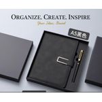product_image_name-Generic-LUXURY GIFT SET Business Notebook A5 Notepad Journal Leather pu Office Diary Signature Pen Set Gift Box - Luxurious Gift Box Set for Men and Women Office Notebook With Pen Gift for Her Him Gift for Men women-2