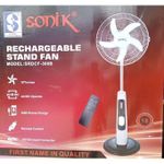Sonik 18 inch AC /DC Rechargeable Standing fan 