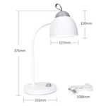 Weidasi Adjustable Brightness Eye-Caring Rechargeable Warm LED Lamp Knob Switch Control - image 6