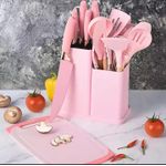 product_image_name-Generic-19pcs Set of Silicone Kitchenware Set (spoons, Knives, Chop Board)-3