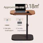 product_image_name-Generic-Foldable C-shaped mobile table, 360° rotating and height-adjustable workstation - Heavy-duty metal table - Space-saving laptop desk-4