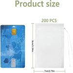 Generic Disposable Tea Bags for Loose, 200pc Leaf Tea Drawstring Empty Tea Bag - image 2