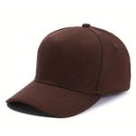 Coffee Brown Plain Face Cap 