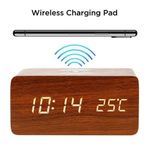 Generic Bamboo Wireless Charger And Alarm Clock-1Pc - image 2