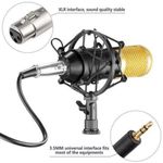 Generic Microphone With V8 BM800 Sound Card Kit, Condenser Support, USB, Bluetooth, For Studio Recording - image 3