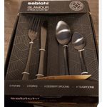 Sabichi 16pcs Glamour Black Matte Stainless Steel Cutlery Set - image 2