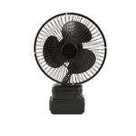 Generic 8 inches Mini Lithium battery Fan with Rotating Head and a charging Adapter x 2 batteries