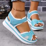 product_image_name-Fashion-Exotic Quality Ladies Women Platform Sandals-blue-2