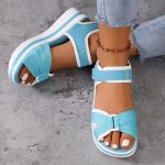 product_image_name-Fashion-Exotic Quality Ladies Women Platform Sandals-blue-3