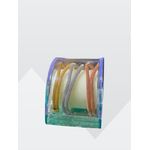 Fashion Tri-color mesh bangle set