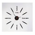 40cm 3D star like DIY Mirror Wall clock black