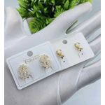 Iced Out $ Sign Clip On Earring Gold