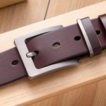 Retro Belt Cowhide Men's Designer Leather Belt Brown