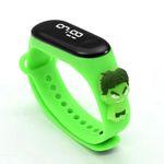 Children's Electronic Watch Student LED Cartoon Wristband Green Giant - Green