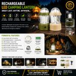 Generic Portable USB Rechargeable LED Camping Lantern – 360° Super Bright Emergency Light, Long-Lasting Battery, Compact Hanging Lantern for Camping, Home, Power Outages, Hiking, Fishing & Outdoor Adventures