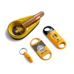Generic The Executive Cigar Cutter - Ashtray Gift Set-  Yellow Collection