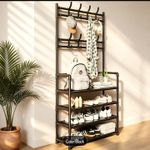 Generic Multi-Functional 4-Tier Shoe Rack with Clothes Hanger Stand - image 2