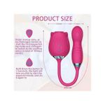 Generic 10 Modes Rose Suction Thrust Vibrator - Rose Red - image 7