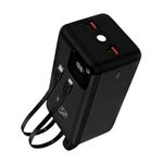 product_image_name-Flick-50000 MAH Large Capacity Full Backup Power Bank For IPhone, Samsung, Android Smart Phone+2 Inbuilt Cord-2