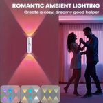 Generic RGB Smart Motion Sensor Wall Light, LED Motion Sensor Light, RGB 7-Color, Sunset Ambiance Night Light, USB Convenient Charging, Smart Human Motion Sensing Automatic Lighting