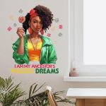 product_image_name-MaGea-Black Girl Wall Stickers & Vinyl Wall Decals - Inspirational Positive Word Peel and Stick Wall Art | Black Girl Wall Art, Alphabet Stickers for Girls Bedroom, Dollhouse Room Decor, Girls Room Wall Decor & Nursery Wall Adhesive-8