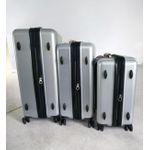 SILVER Trolley Luggage Box - 3Sets