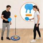 Generic Elastic Table Tennis Trainer Set with 2 Rackets & 4 Balls – Portable Indoor/Outdoor Practice Kit - image 3