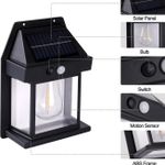 Generic Solar Security Night Wall Lamp with Motion activated Sensor - 1 LED warm light - image 2